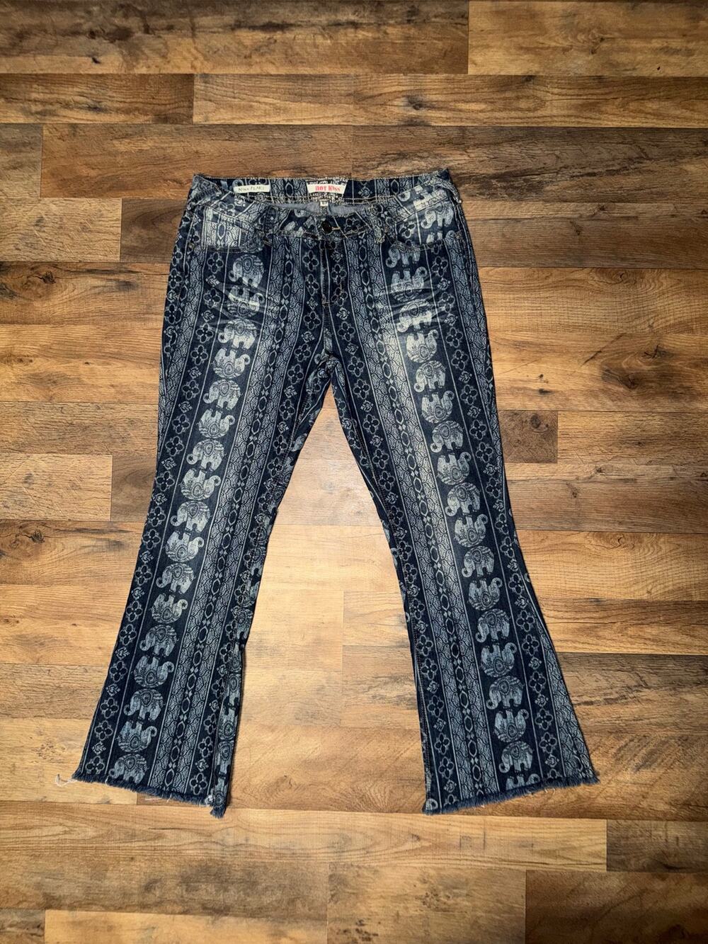 Hot topic women’s elephant print Nina flare jeans